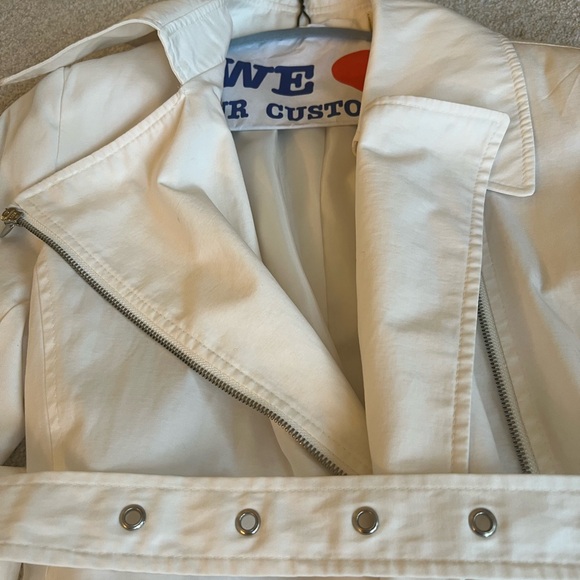 Via Spiga White Belted Trench Coat - Picture 3 of 9